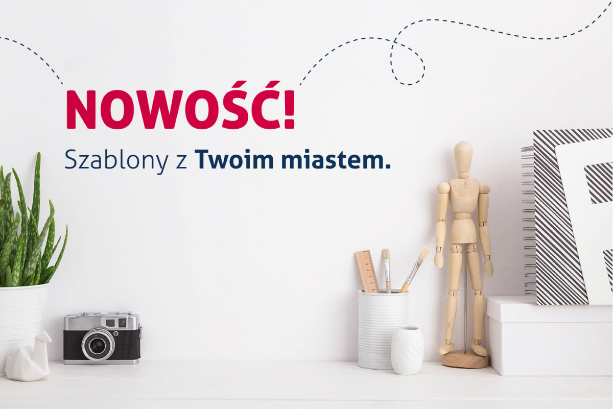 Szablony wizytówki, ulotki, plakaty z Twoim miastem