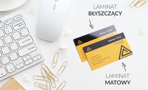 Eleganckie wizytówki z lamiantem