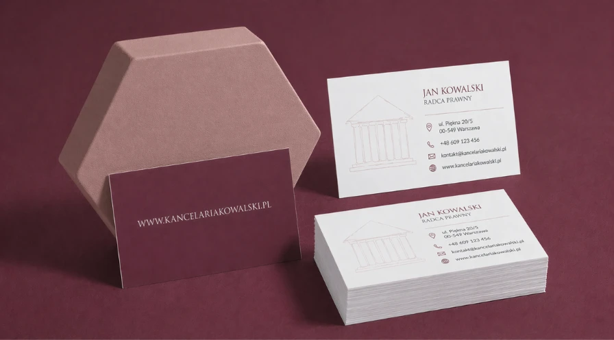 Wizytówki dla prawników – eleganckie wzory dla kancelarii prawnych