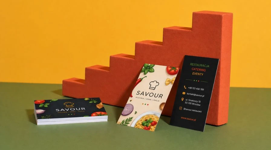 Wizytówki dla gastronomii, które zwiększają liczbę zamówień