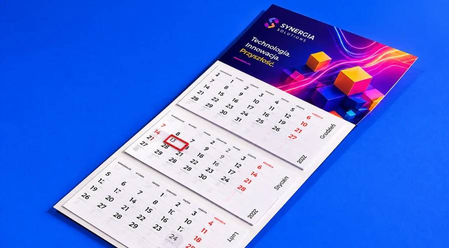 Kalendarz trójdzielny – jak zaprojektować ze zdjęciem dla firmy?