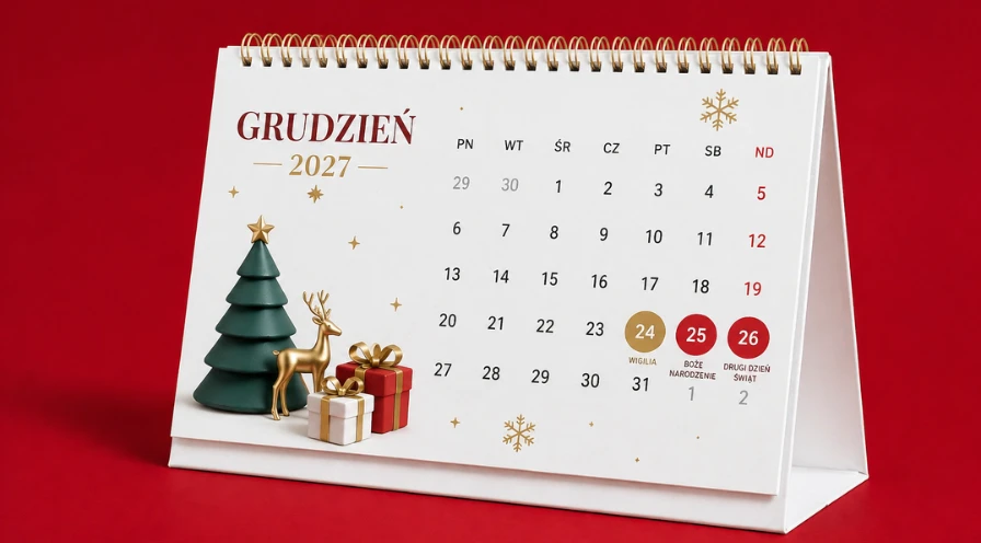 Dni wolne w 2027 – dodaj je do swojego kalendarza